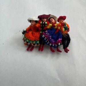 Vintage Handmade Worry Dolls Clip